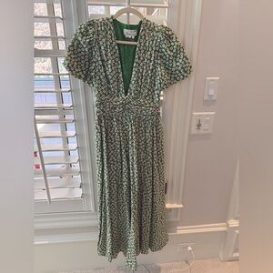 Floral Catalina Green Dress